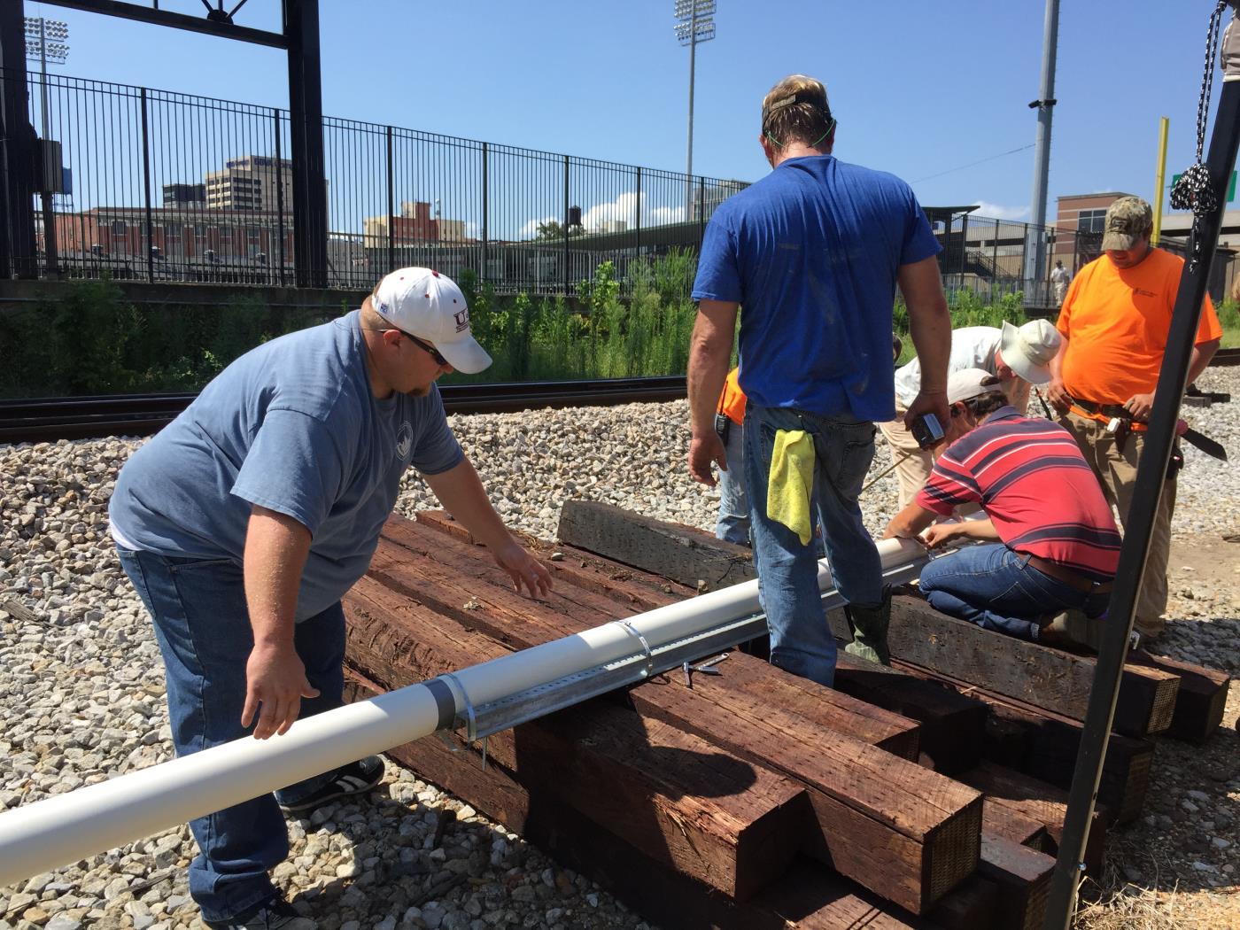 Assembling creek gauge